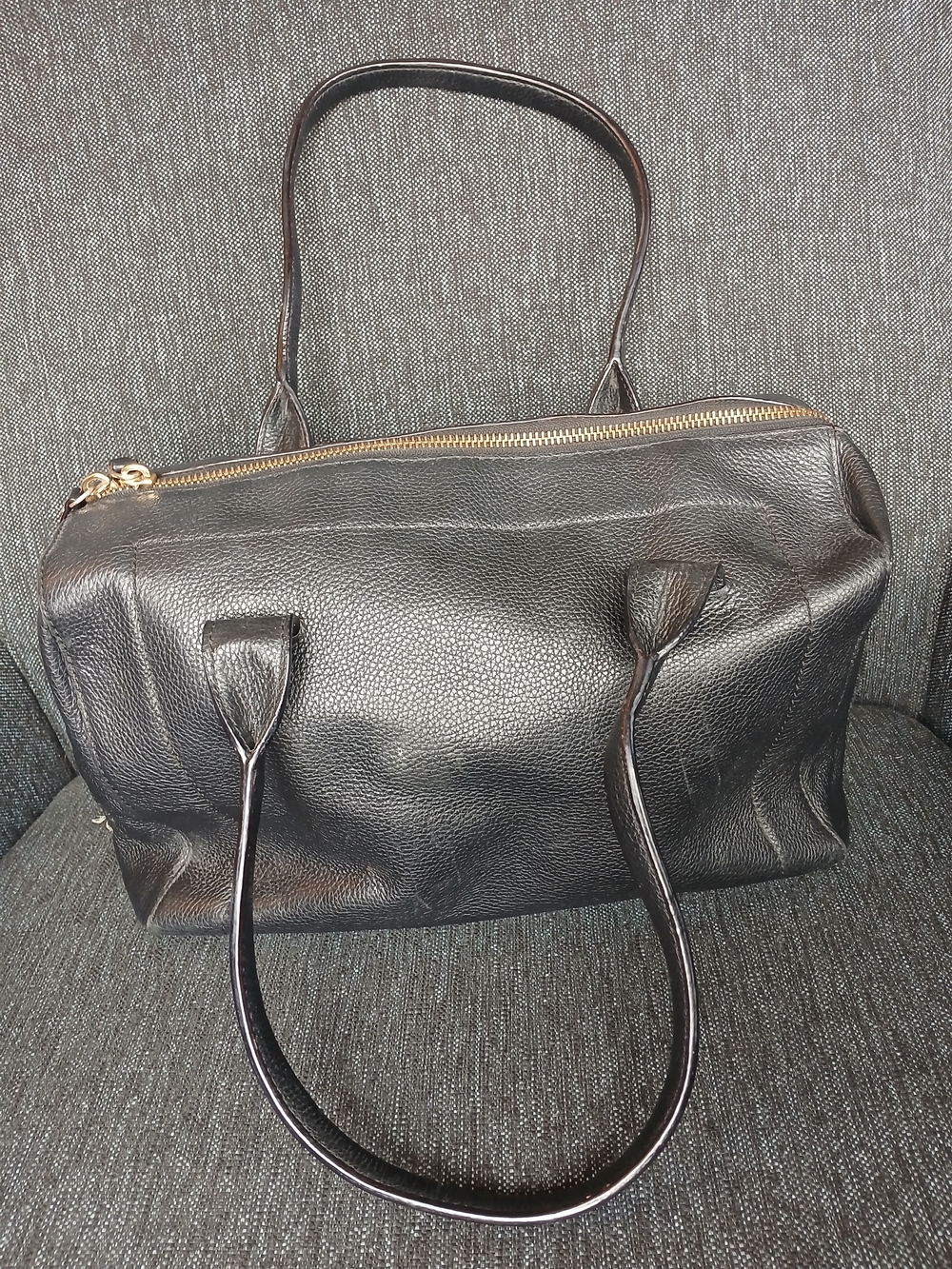 Kate Spade Black Pebbled Leather Satchel with Gold Hardware - Picture 5 of 16